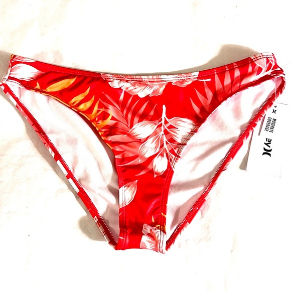 Hurley Floral Bikini Set Red/Orange Multi Size Medium - Picture 11 of 15